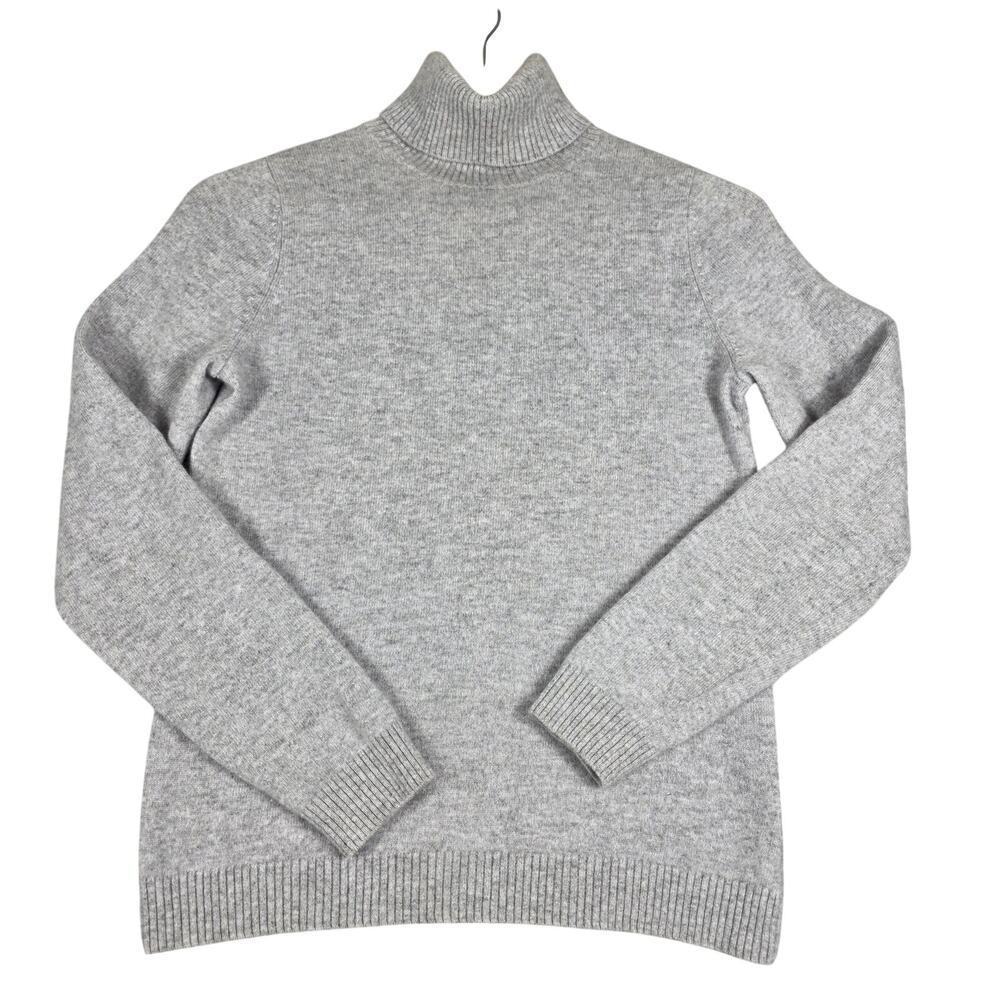 L.L. Bean Gray Cashmere Turtleneck Sweater Size XS